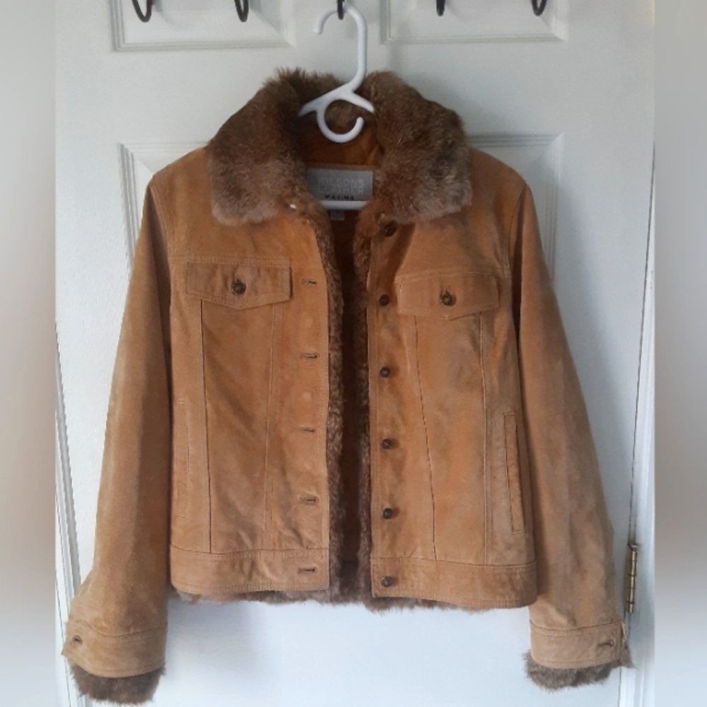 Wilson's Suede Leather Fur Jacket